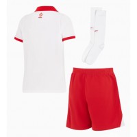 Echipament fotbal Polonia Tricou Acasa European 2024 pentru copii maneca scurta (+ Pantaloni scurti)